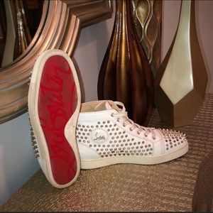 White Christian Louboutin Sneakers for Men